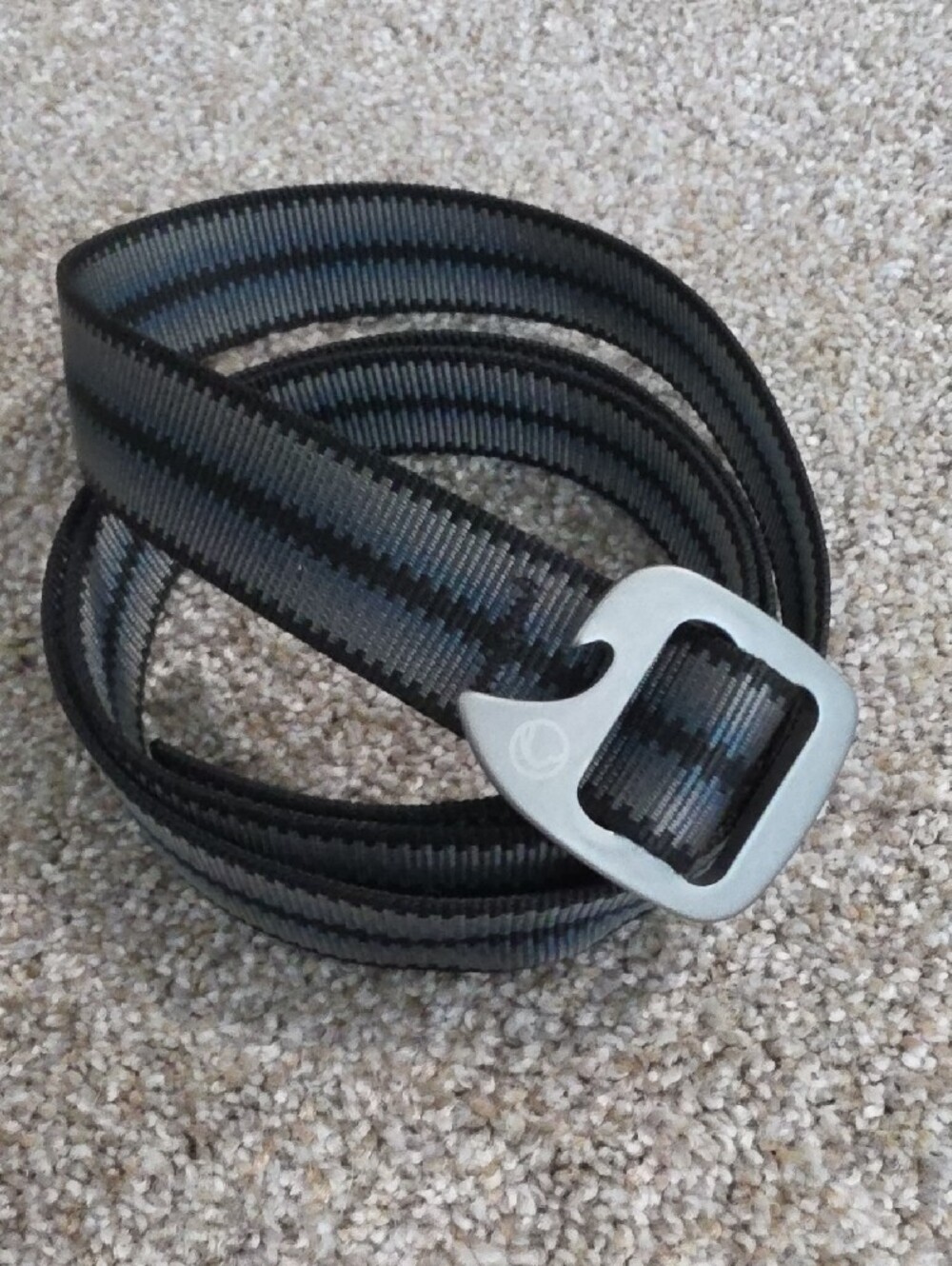 Bison Large Men's Black and Gray Webbing Belt Bag Strap